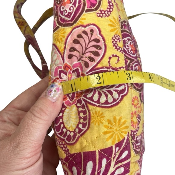 Vera Bradley Bali Gold Pink Libby Floral Small Tote Shoulder Bag Quilted Casual - Picture 6 of 8